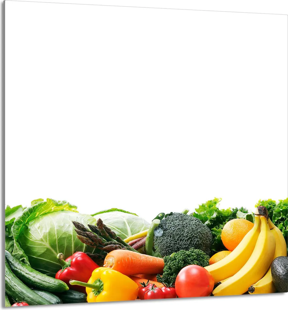 Salvaspazio Cucina Vetro 60x65 Verdure - Coprifornelli per Famiglie