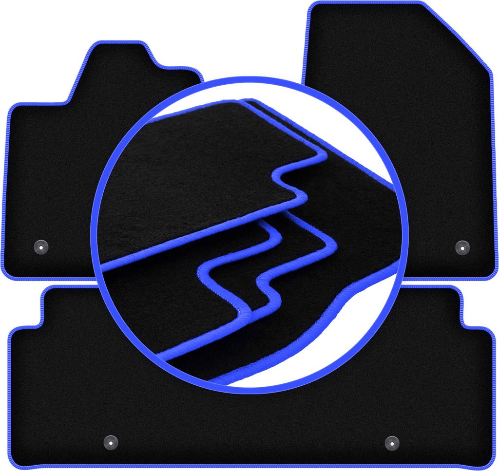 CARLUX-BLUE Autofußmatten für: Kia EV6 Crossover (2021-)
