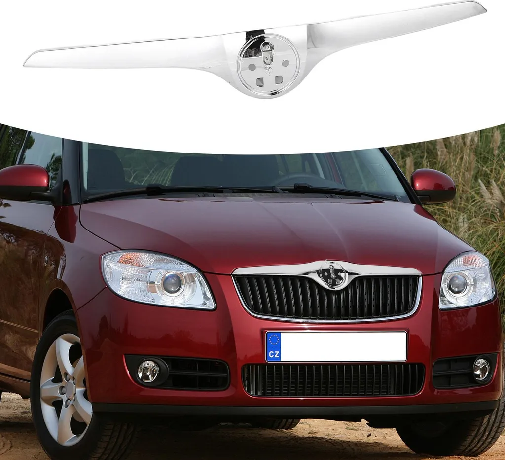 Emblème de Calandre Chromé 5J0853633 pour Škoda Roomster 2007-2010