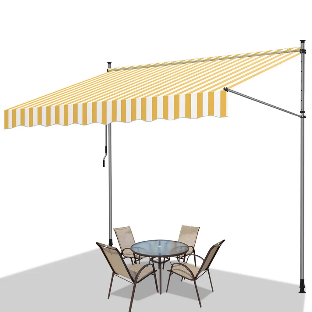 Occasione Tenda da Sole Jopassy 350cm Bianco Giallo | Prezzo Shock No Fori