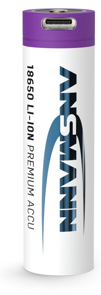 ANSMANN 18650 Li-Ion Akku 3.6V, Typ 2600, 2500mAh USB C Produktbild 