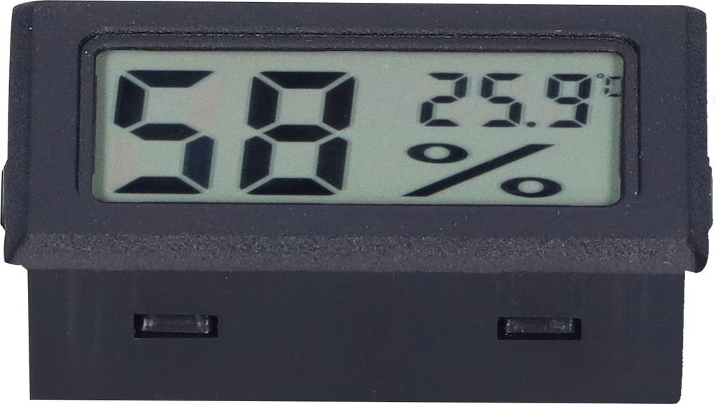 Digitales Temperaturmessgerät aus ABS-Kunststoff, Innenraumthermometer für Smart Homes, FY11001, Schwarz