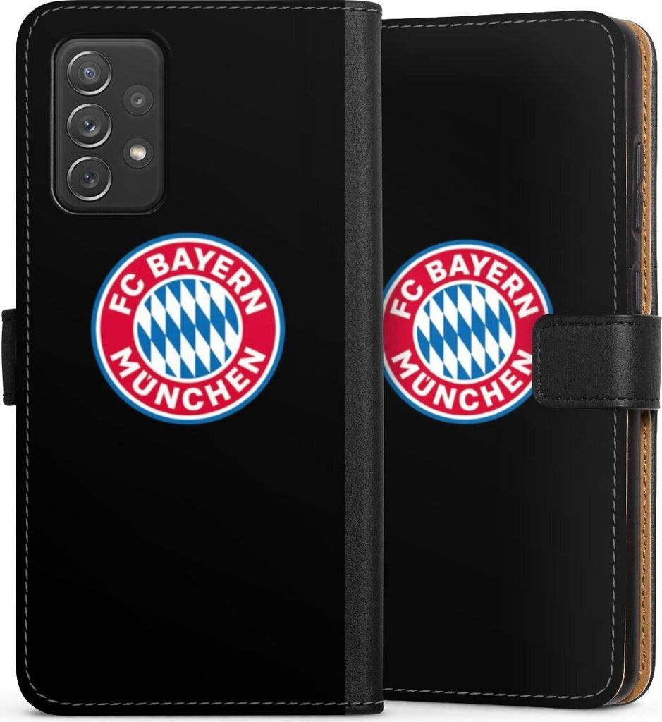 DeinDesign Klapphülle für Samsung Galaxy A72 Handytasche Lederhülle Tasche FC Bayern München Logo Offizielles Lizenzprodukt