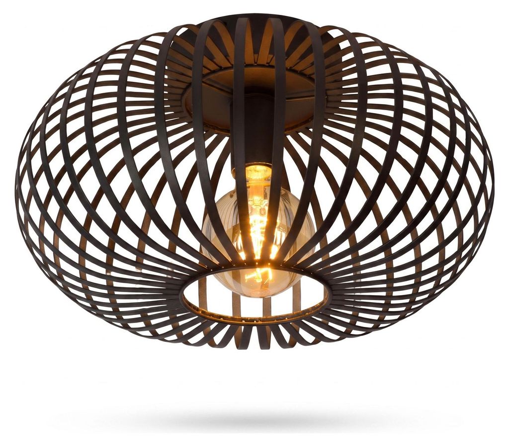 SensaHome 78174BK Stropná lampa čierna - Priemyselná kovová Obrázok produktu 