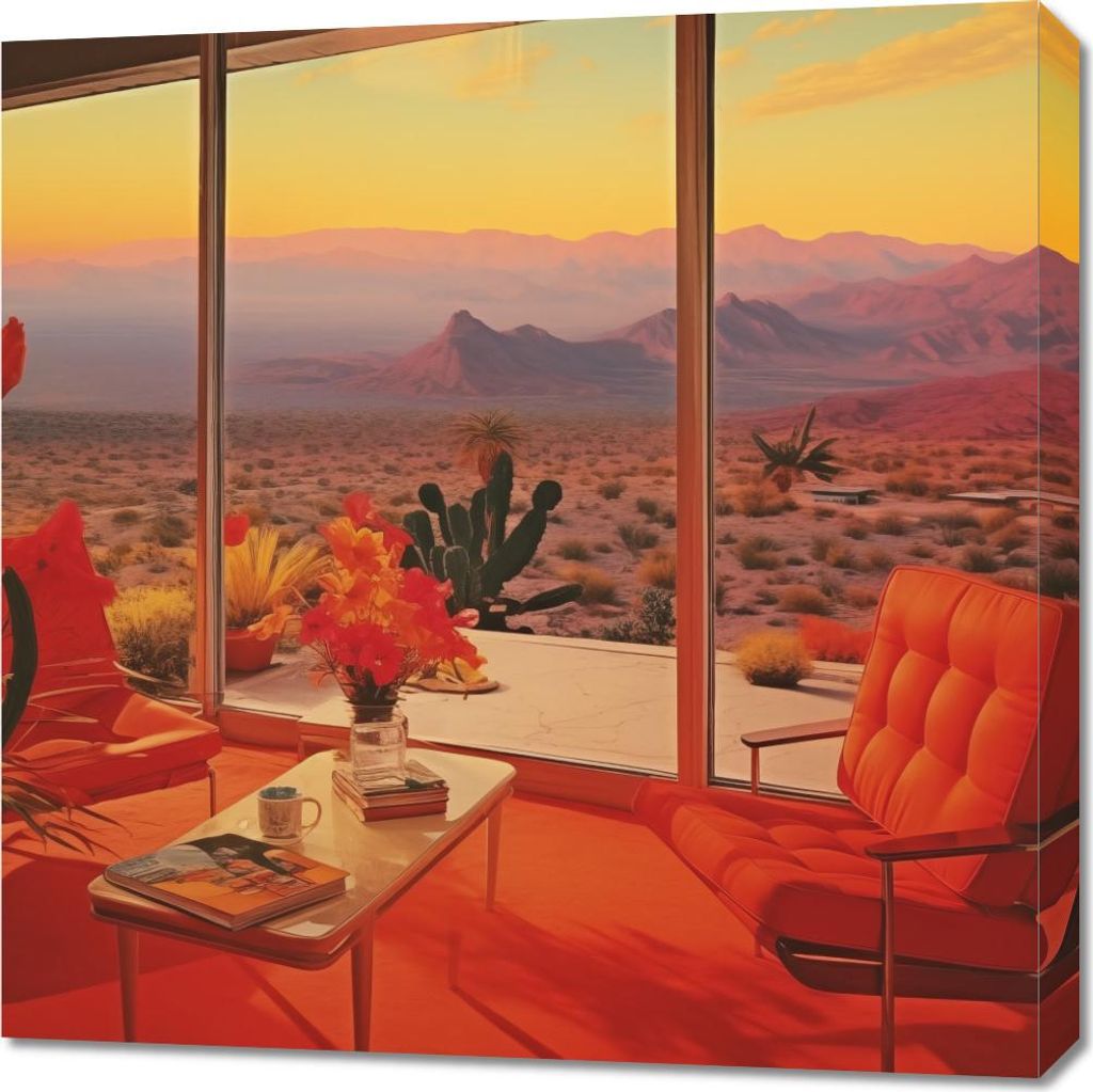 Bild 70x70cm Besitzen im Wüstenhaus