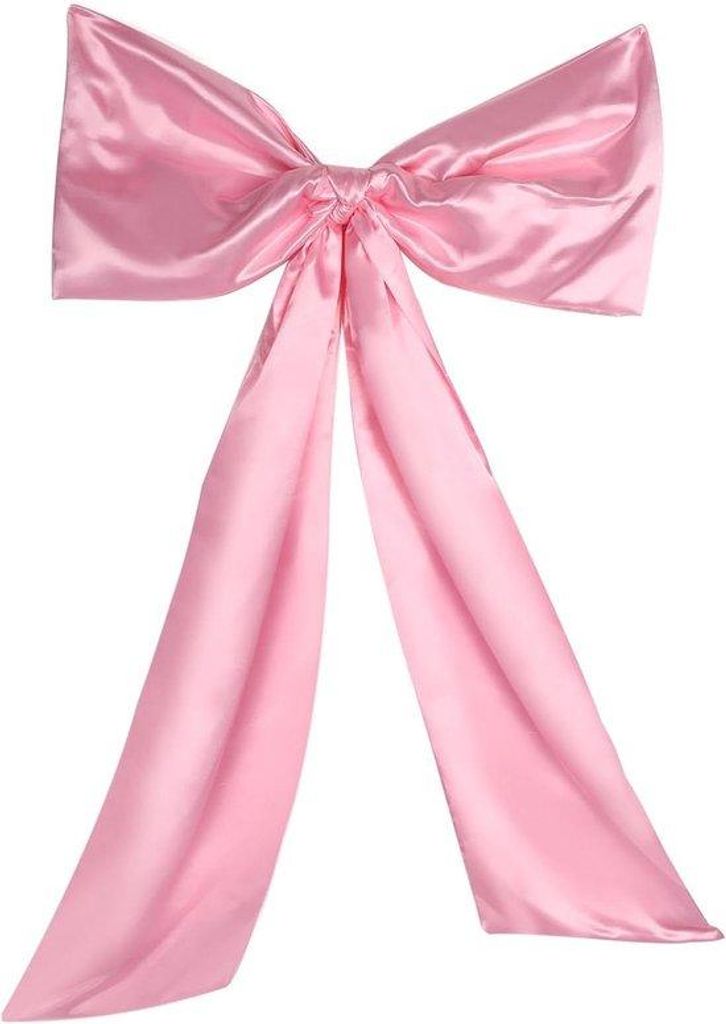 Große Satin-Strik - Dekorationselement - Wanddekoration - Glänzendes Satin-Oberfläche - 85x60cm - Rosa