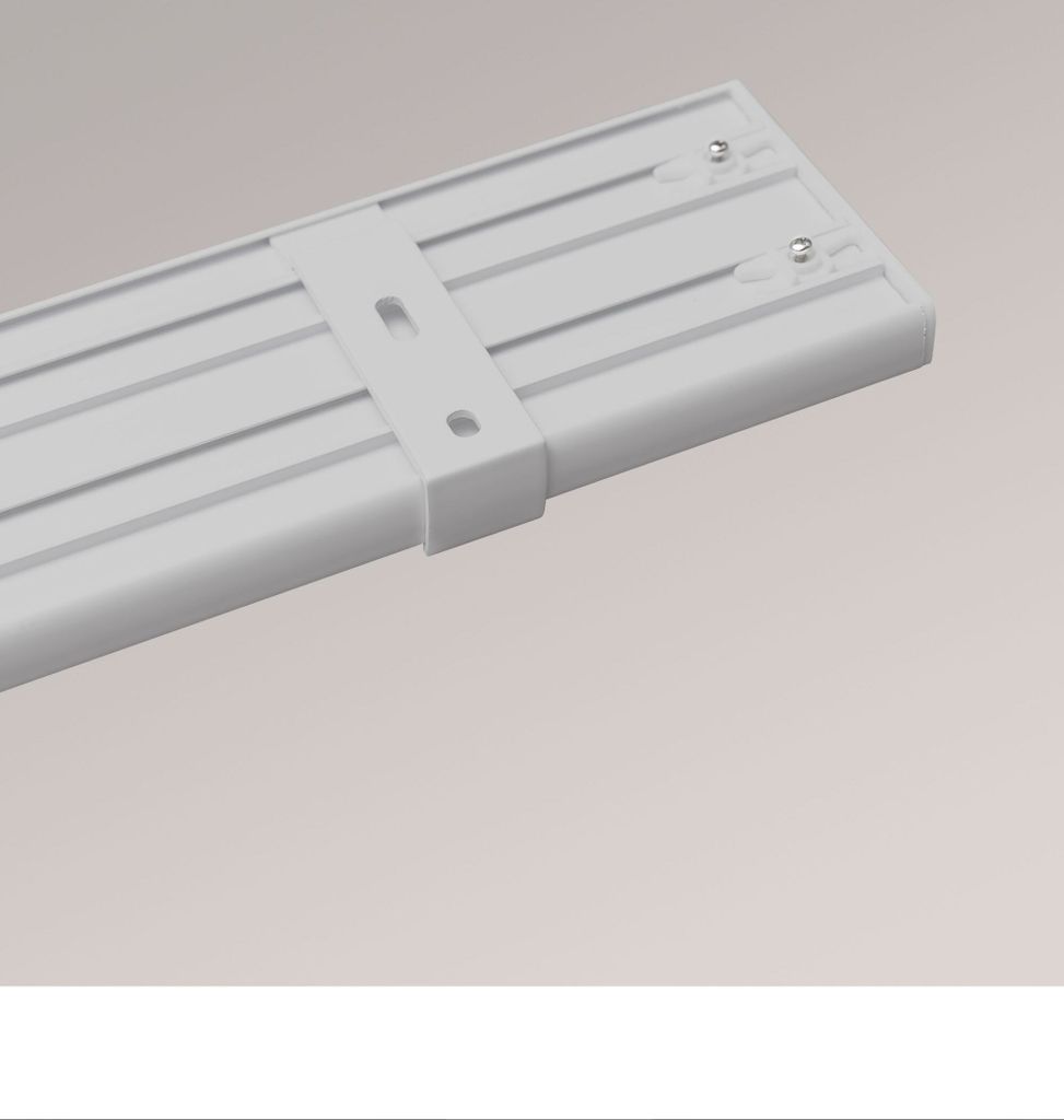 SET Vorhangschiene 575cm mit 5 Innenläufen für Deckenmontage in Grau