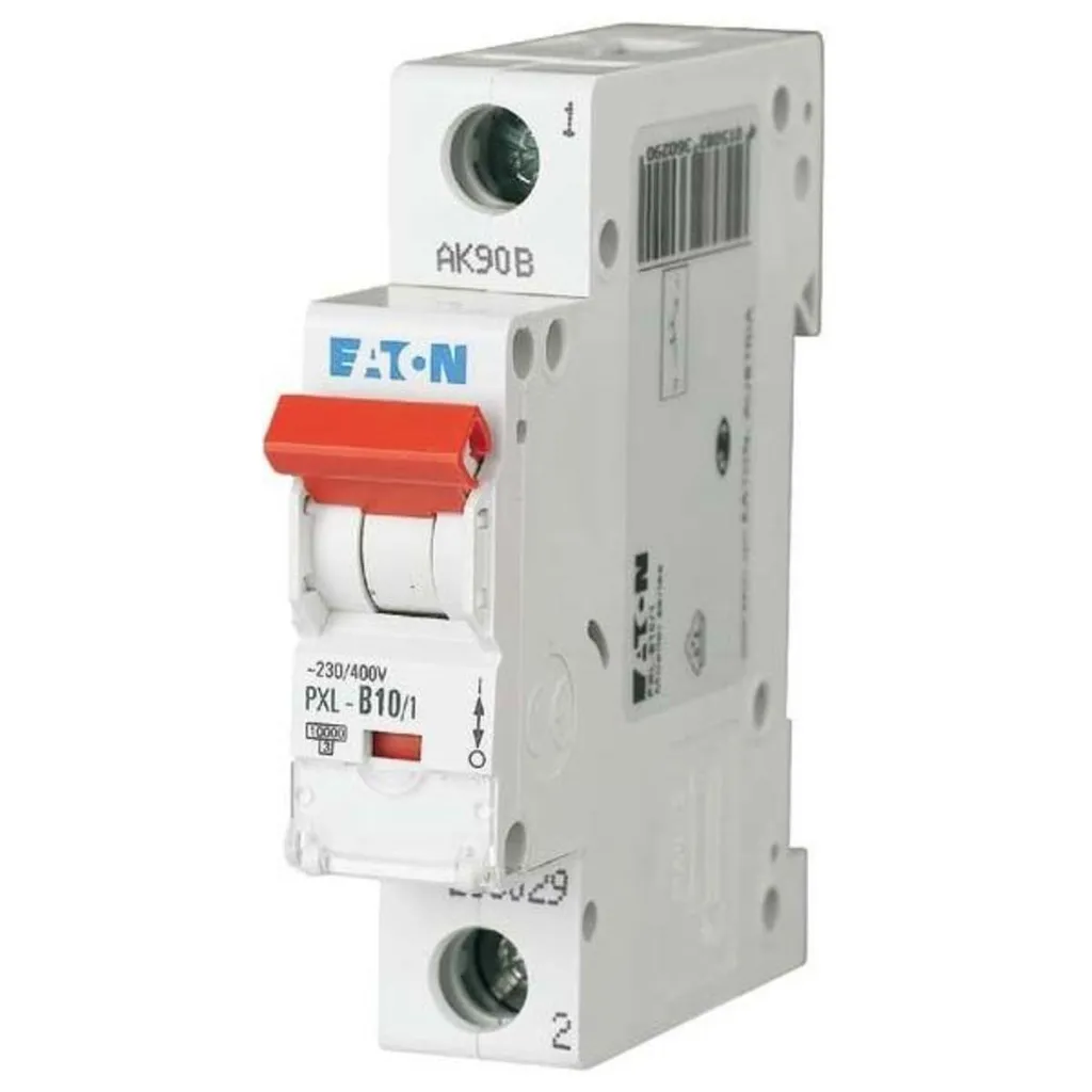 Disjoncteur magnéto-thermique 10A Courbe C EATON PXL 10kA Monophasé