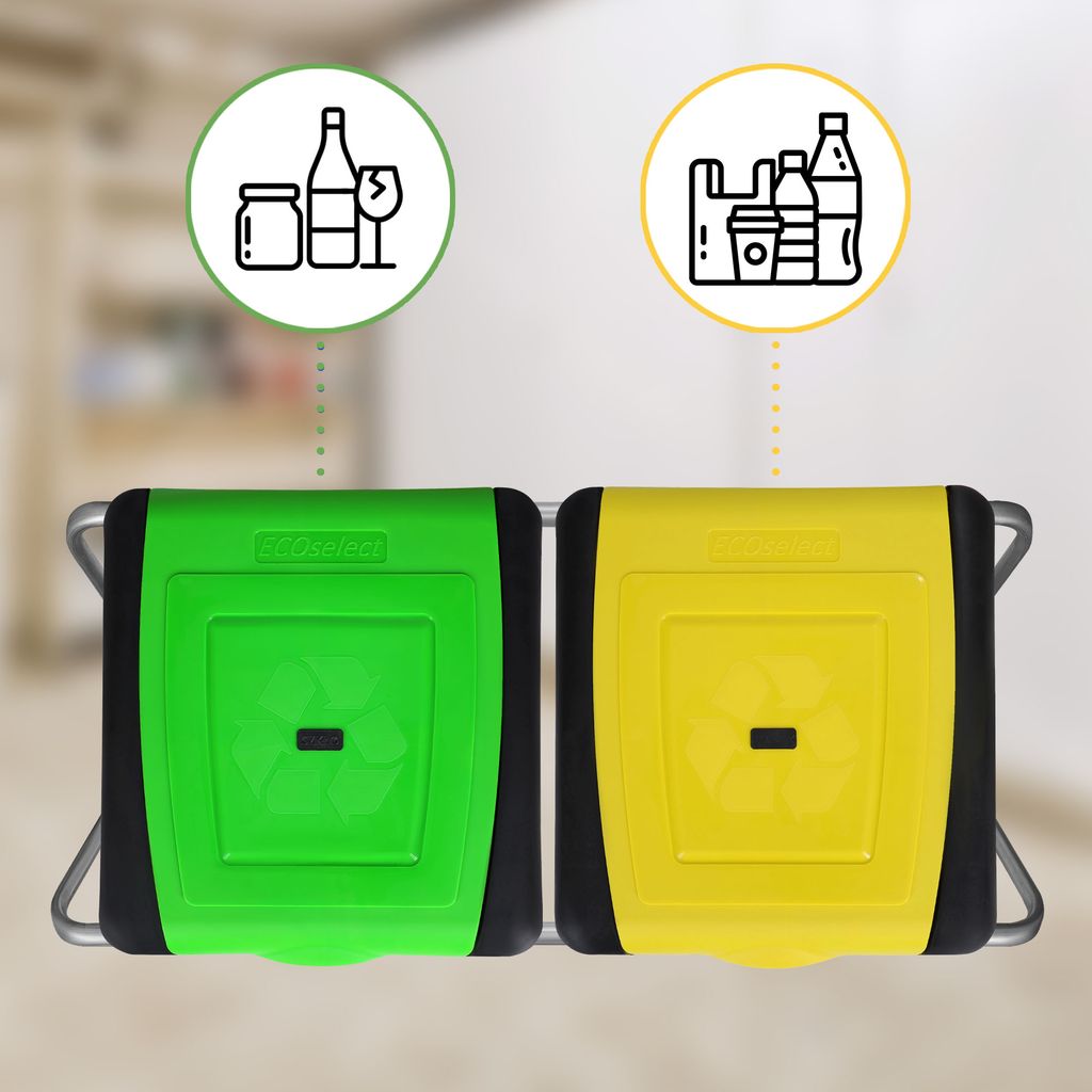 KOTARBAU® Support pour sacs-poubelle Double poubelle 33 x