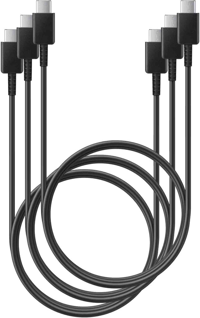 3x Schnell-Ladekabel USB-C 1m 5A schwarz für Huawei Mate X3 XS 2 50 Pro 40 Pro XS beidseitig USB Typ C Anschluss