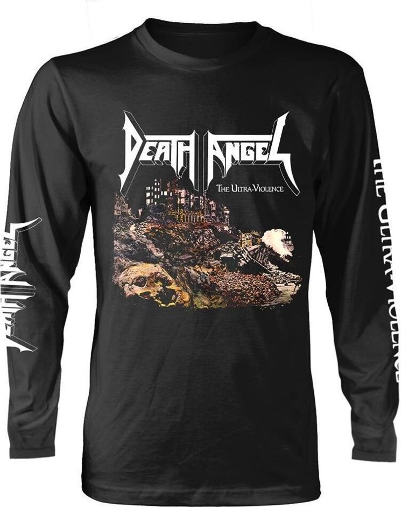 Death Angel - "The Ultra Violence" T-Shirt für Herren/Damen Uni Langärmlig PH2413 (M) (Schwarz)