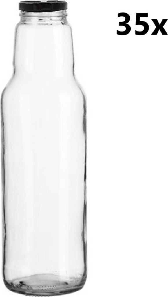 SAFTFLASCHE 750 ml KLARER SAFT 35 Stück INKLUSIVE SCHWARZEN Produktbild 
