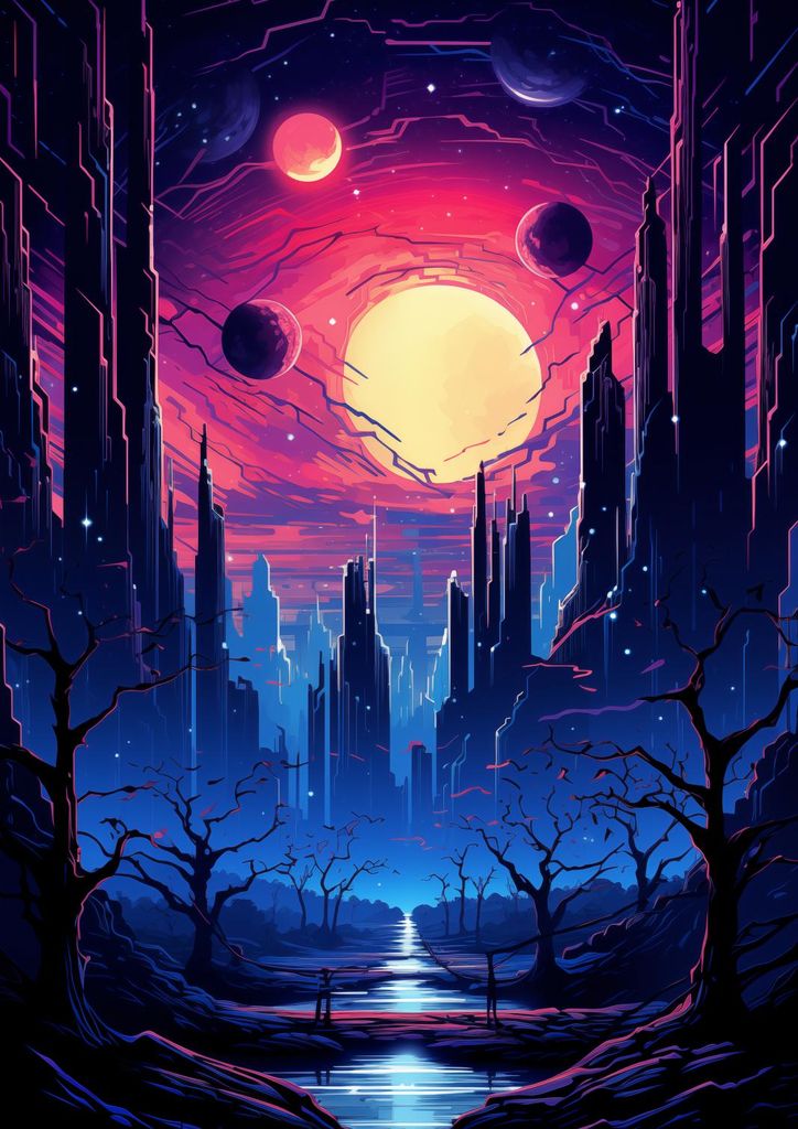 Plakat 21x29,7cm Sternenstadt