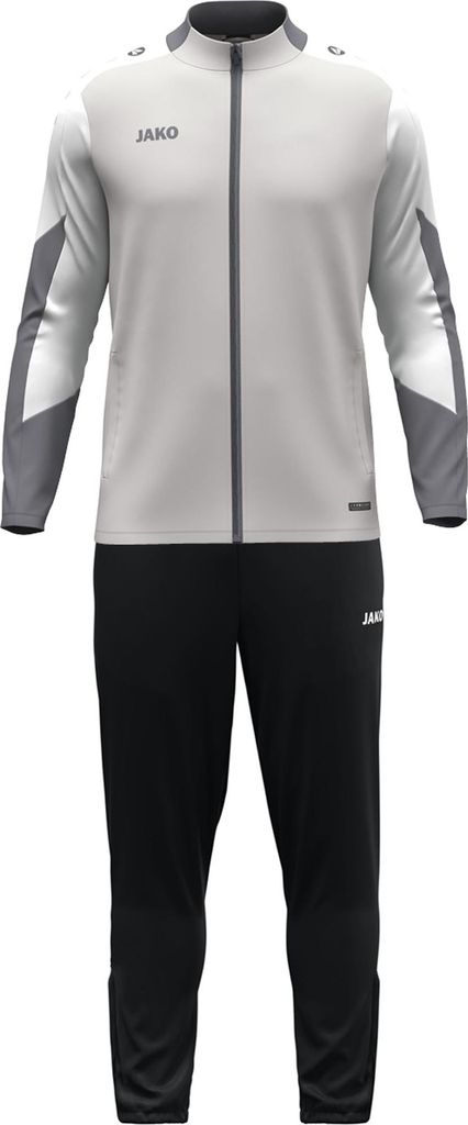 Jako Dynamic Trainingsanzug Polyester Herren - Hellgrau / Weiß / Grau | Größe: 4XL