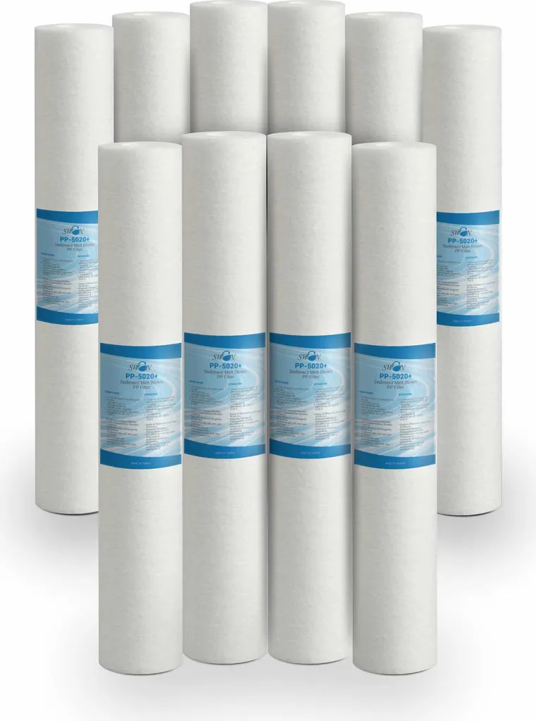 Set 10 Cartucce Meltblown 20" 50 Micron Bellerofonte per Filtro Acqua