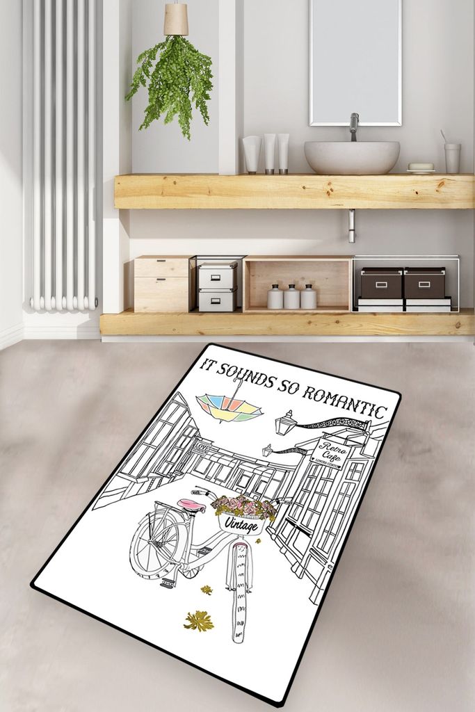 Mijolnir, It Sounds So Romantic, Badematte, Mehrfarbig, 100% POLYESTER, 70 x 120 cm