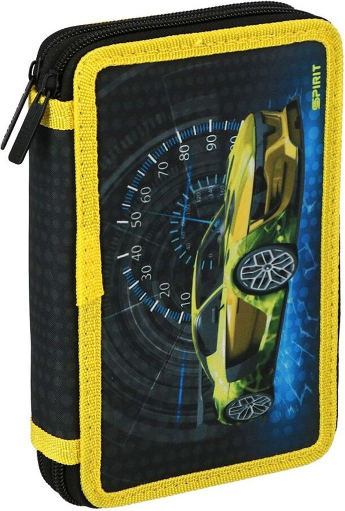 SPIRIT Schüler Etui 28 teilig 2-Zipper Mäppchen SPORT CAR Produktbild 