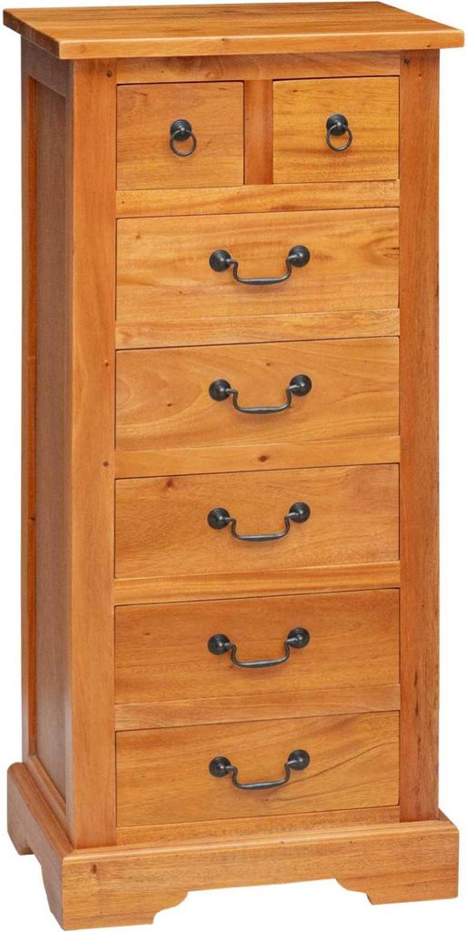 vidaXL Kommode Natur 45 x 35 x 100,5 cm Massives Mahagoni Holz