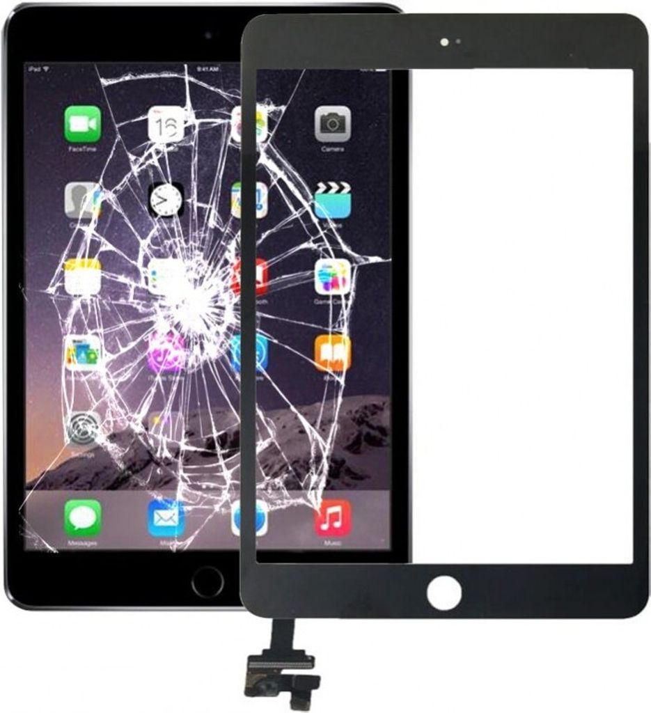 Touch Screen Glas Display Schwarz IC Chip kompatibel für Apple iPad Mini 3 Tape