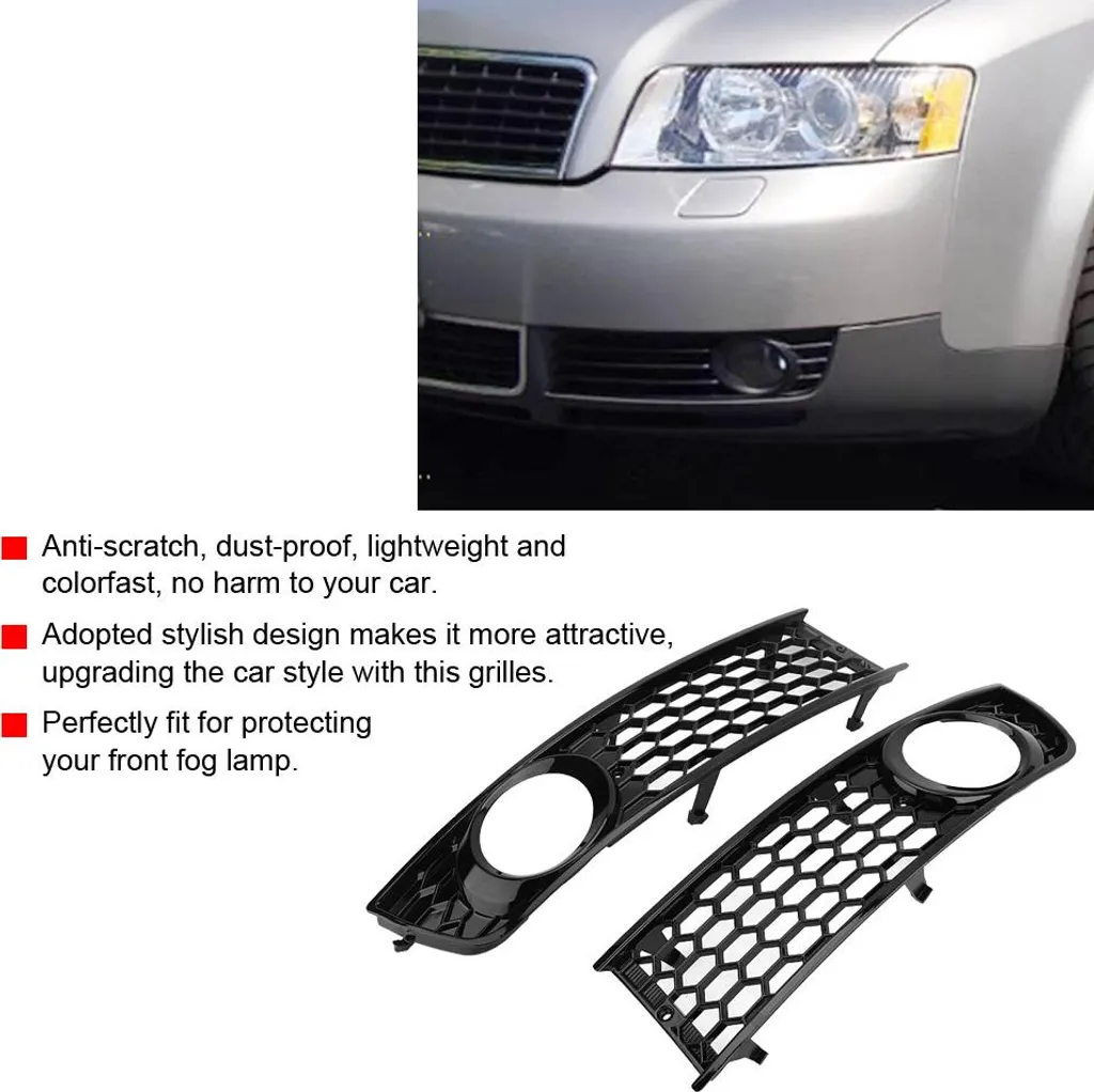 Grille de Lumière Résistante aux Intempéries Audi A4 B6 2 Pièces Solide