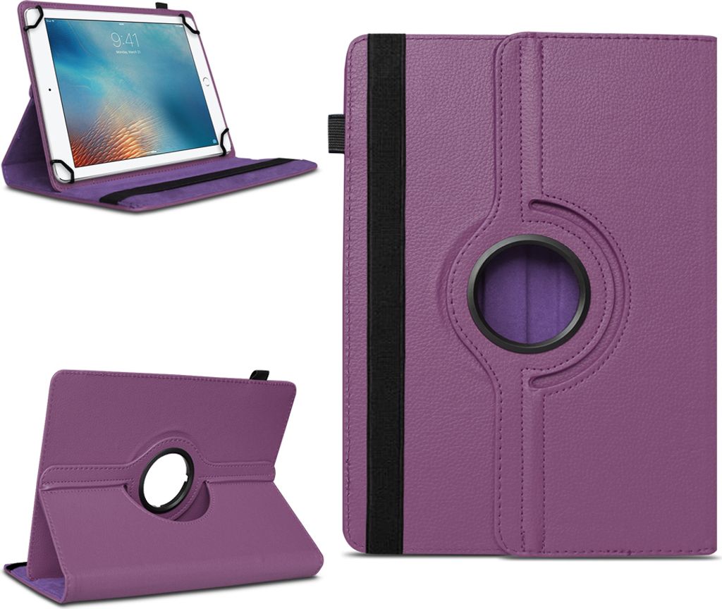 Tablet Hülle für Apple iPad 2017 2018 2019 2020 Tasche Schutzhülle Case DrehbarFarben:Lila