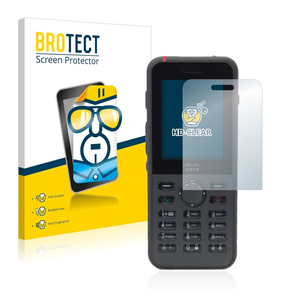 2x Für Cisco IP Phone 8821 Schutzfolie BROTECT Displayschutz Display Schutz Folie Klar Transparent