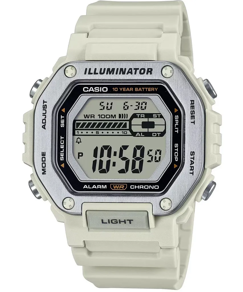 Montre Casio MWD-110H-8AVEF Homme Timeless Collection avec Cadran LCD Gris