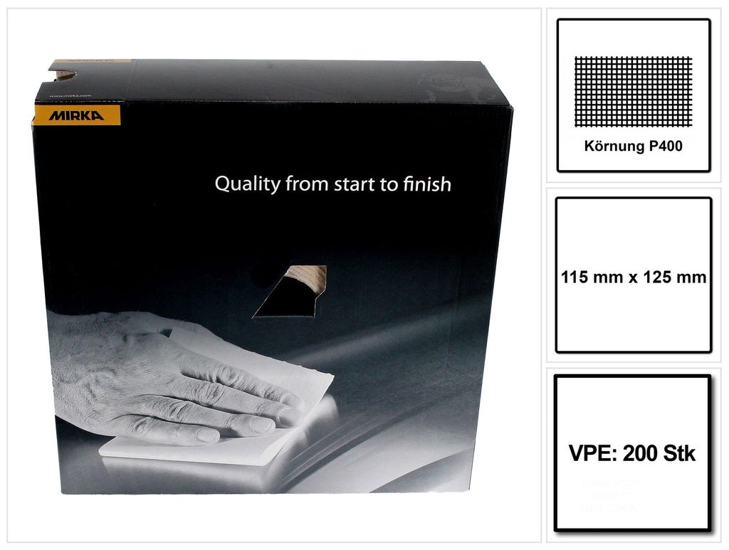 Mirka Goldflex Soft 115x125mm P400 200pcs ( 2912707041 ) Image du produit 