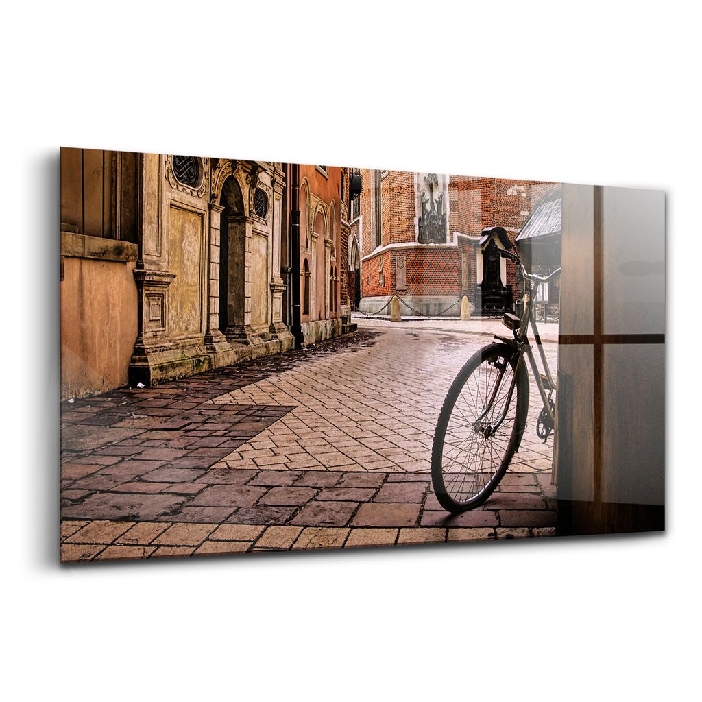 Glasmalerei - dekorative Malerei - moderne Malerei - 140x70 - Rynek in Kraków