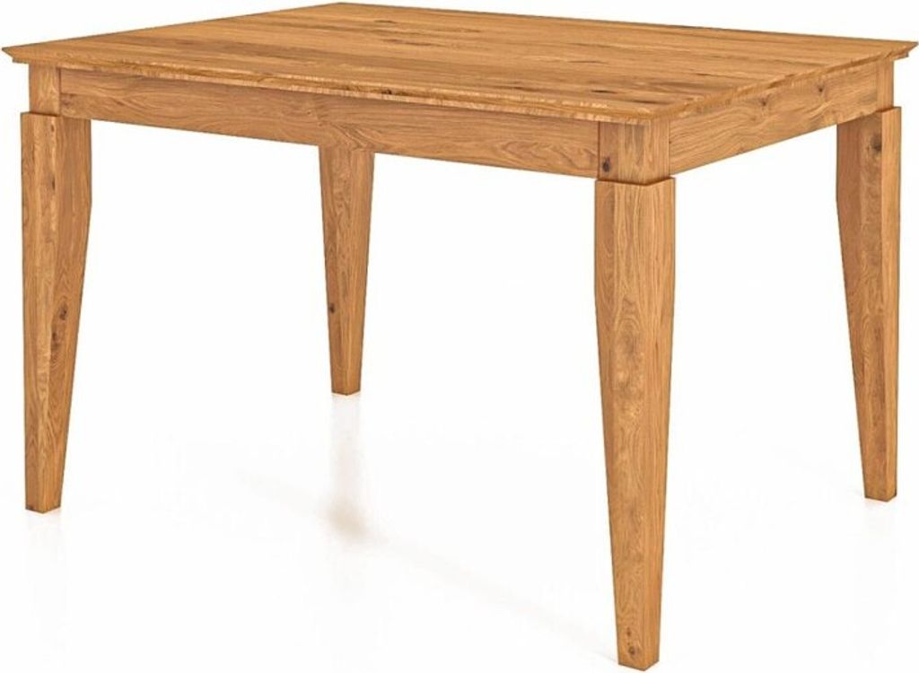Esstisch Sydo aus Wildeiche massiv 100x200x77 cm mit Holzbeinen