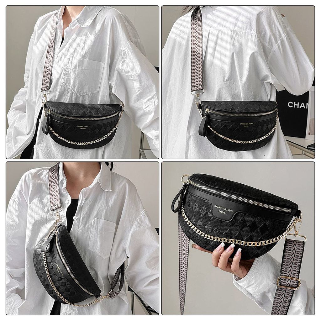 Nylon Crossbody Bag Bauchtasche - Wasserdichte Umhängetasche Mit Verstellbarem Gurt