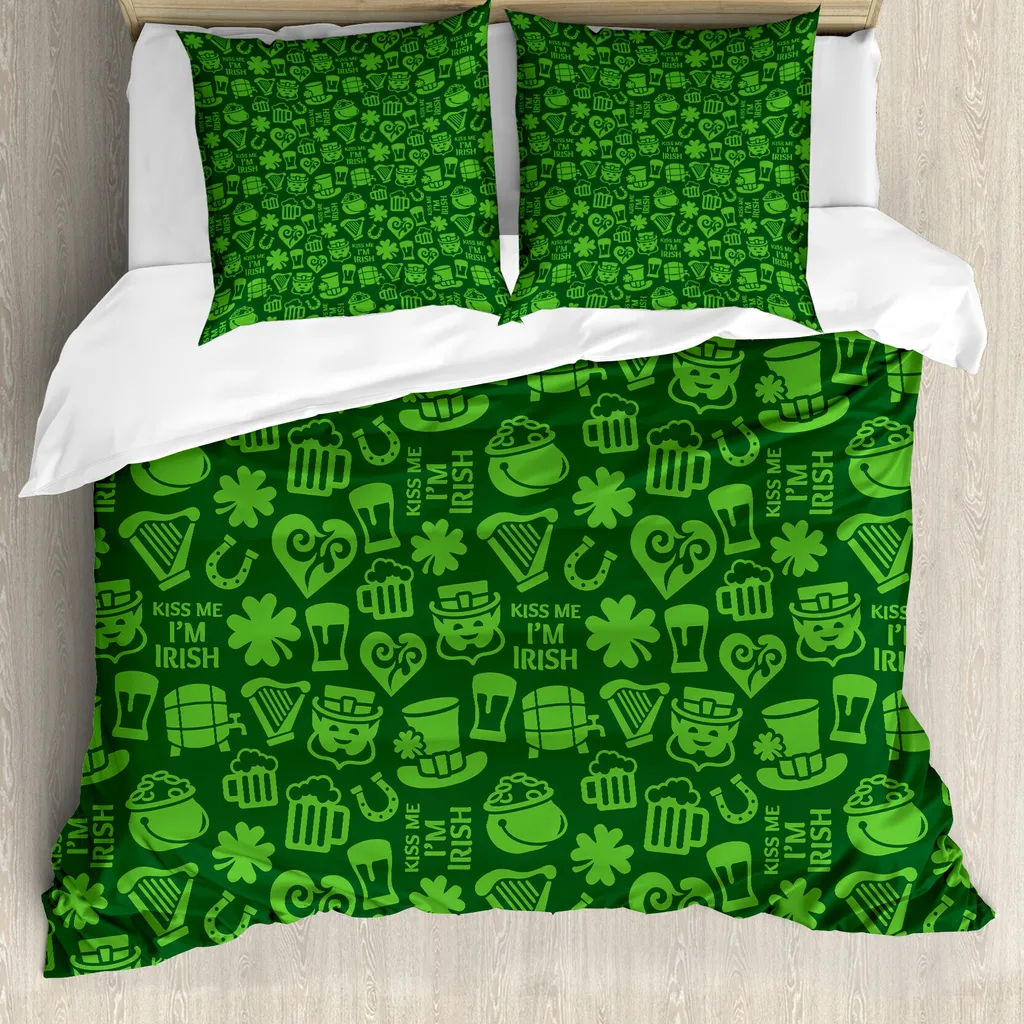 Set Letto ABAKUHAUS Verde Lime 200x200 - Stile Irlandese Humor