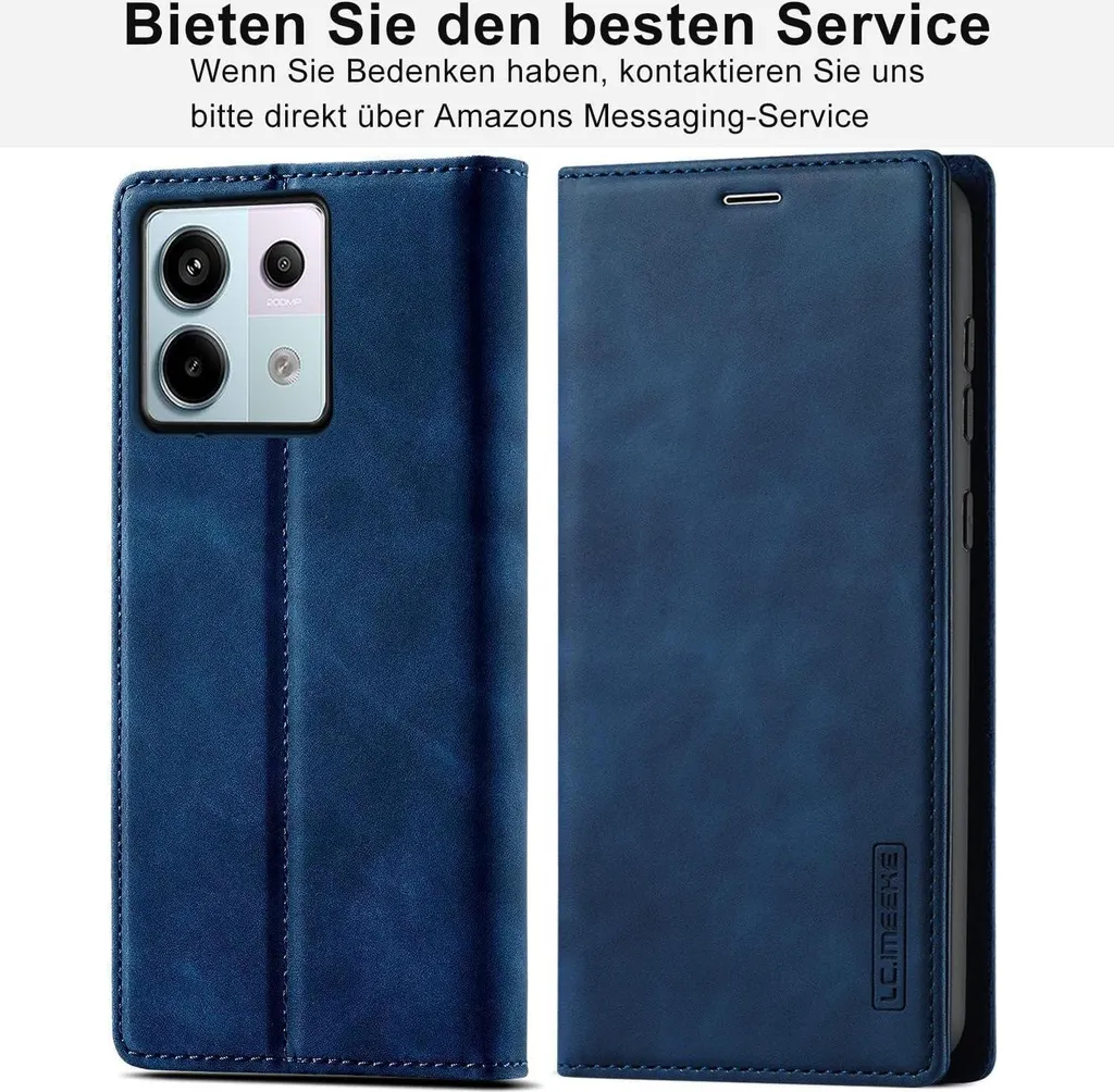 Housse Xiaomi Redmi Note 13 Pro 5G en cuir avec support vidéo noir