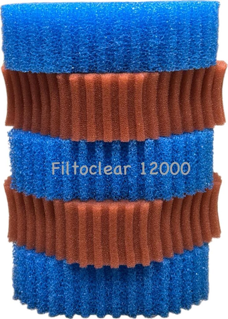 KH Filterschwammset Filtoclear 12000 Filter 3x blau/ 2x rot Produktbild 