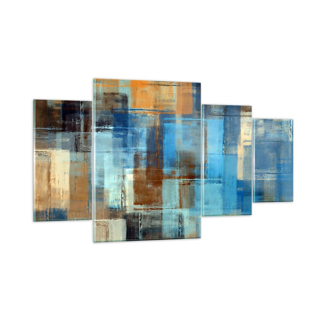 Bilder auf glas - Abstraktion modern - 160x90cm - Glasbilder - Wandbilder - Kunstdruck - zum Aufhängen bereit - Wanddekoration aus Glas - Glas Bil...