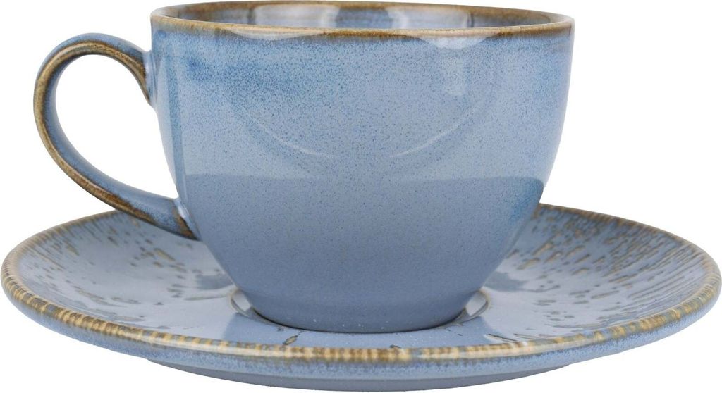 Bonna Sky Snell - Teetassen und Untertasse - 230 cc - Porcelain - 6er set