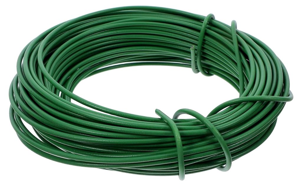 Grüner Gartendraht für Kletterpflanzen und Blumenarrangements