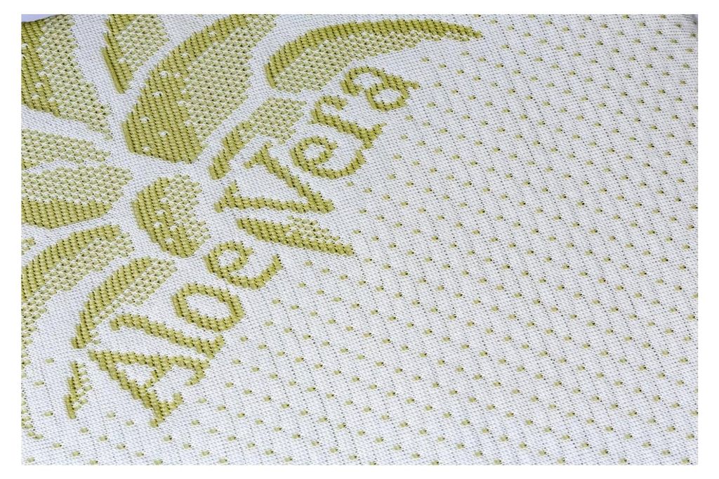 Kissenbezüge Aloe Vera Jacquard elastisch mit Reißverschluss 50 x 80 cm, hergestellt in Italien