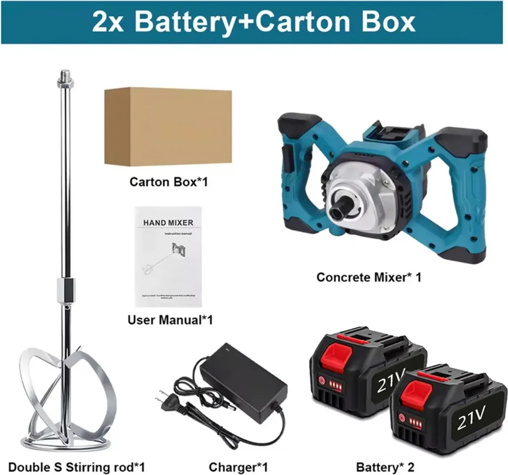 Mélangeur sans fil finie la fatigue avec ce malaxeur 2 batteries