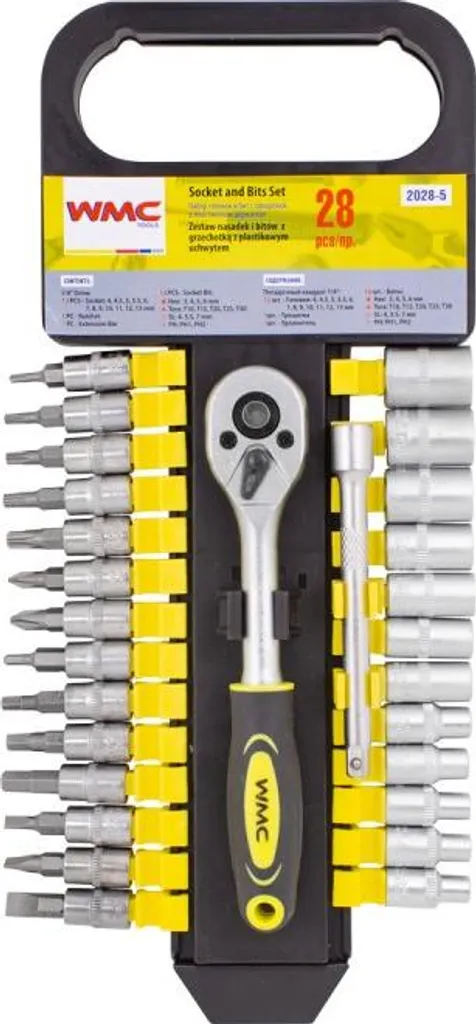 Kit Bussole 1/4 e Inserti 28 Pz: Precisione Meccanica in Acciaio CR-V