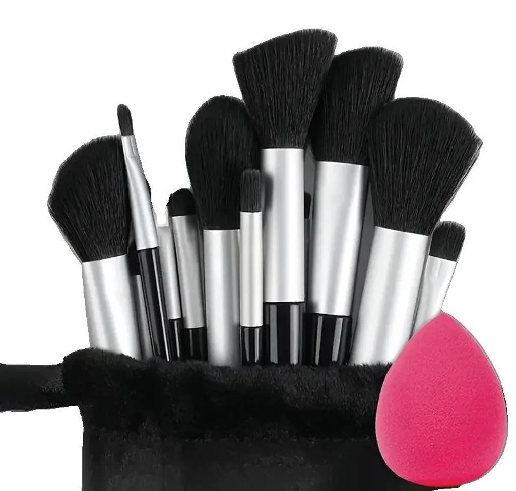 Set de maquillage complet 13 pinceaux pour un look visage et yeux pro
