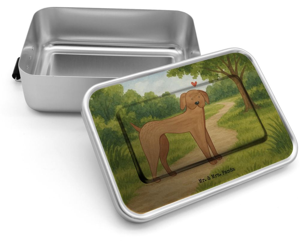 Mr. & Mrs. Panda Vesperbox Hund Dogge Design - Weiß - Geschenk, aluminium lunchbox, Lunchdose, Hunde, Snackbox, Hundemotiv, Deutsche, Brotbox Meta...