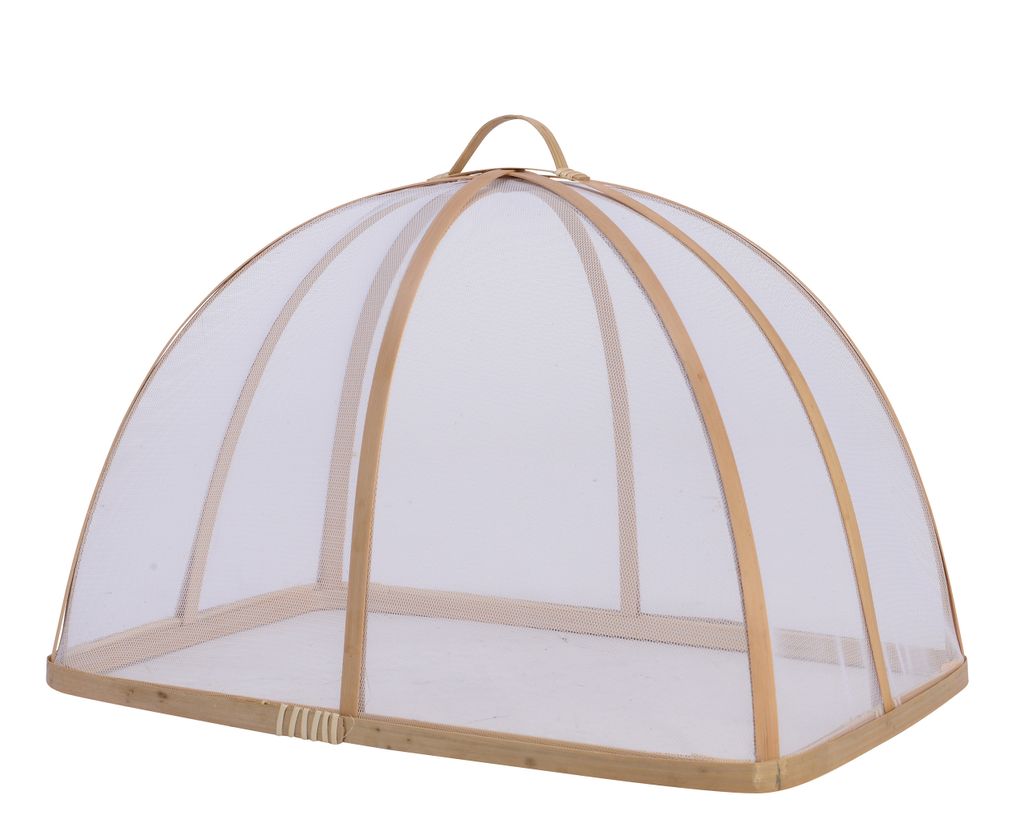 Schneidebrett 34x23cm Holz Akazie rechteckig Saftrille & Fliegenhaube