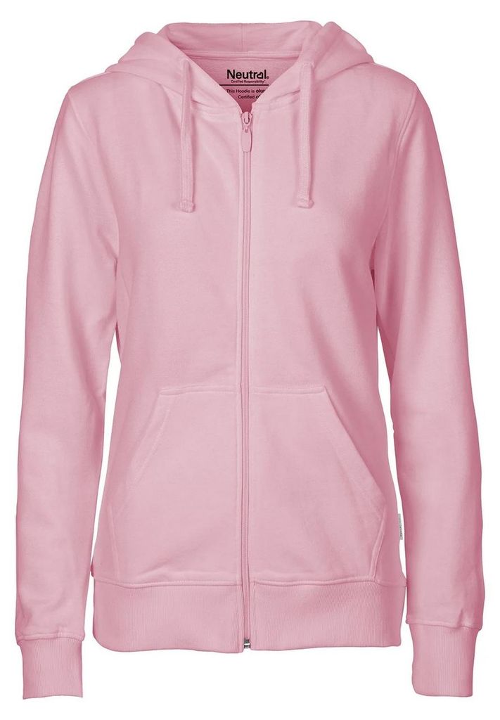 Neutral - Hoodie mit durchgehendem Reißverschluss für Damen LT3896 (XS) (Hellrosa)