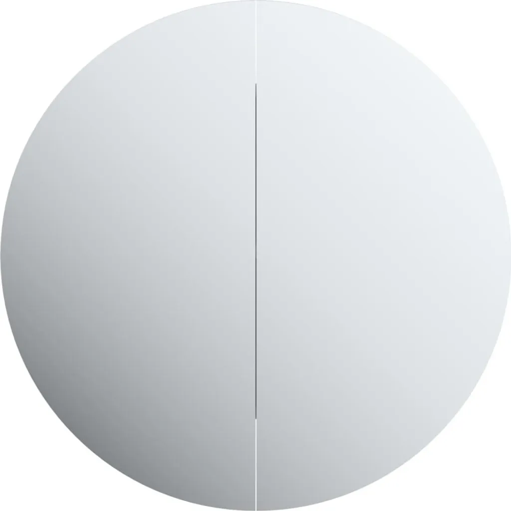 Mobile Bagno Salvaspazio con Specchio LED Rotondo 47x47x17,5 cm