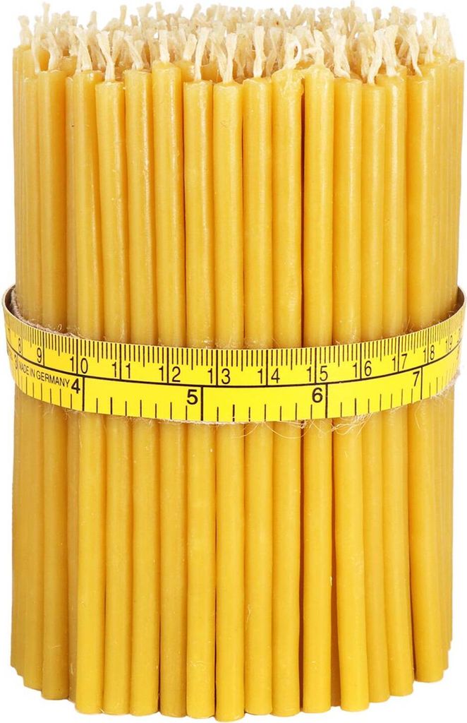 300x Qualität Bienenwachs Dünne Ritual Kerzen Höhe 14cm Produktbild 
