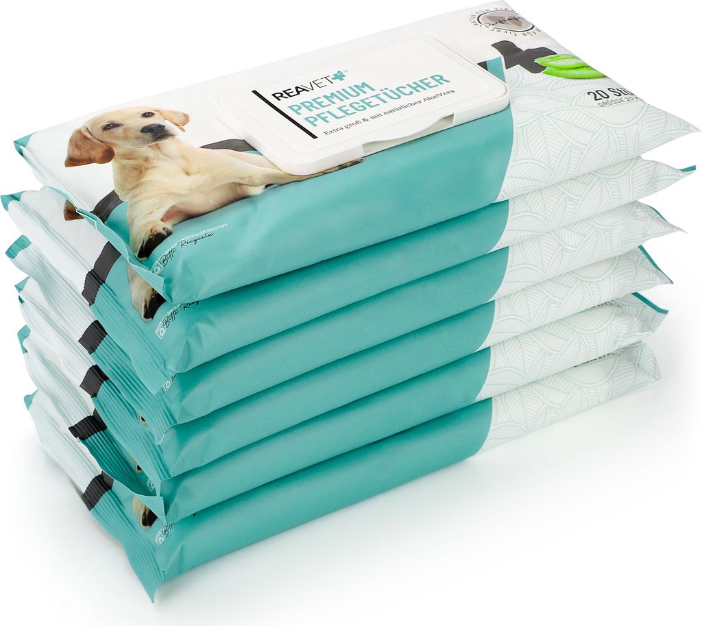 REAVET Pflegetücher Hund, Katze I Reisegröße 120 Stück I 6 Produktbild 