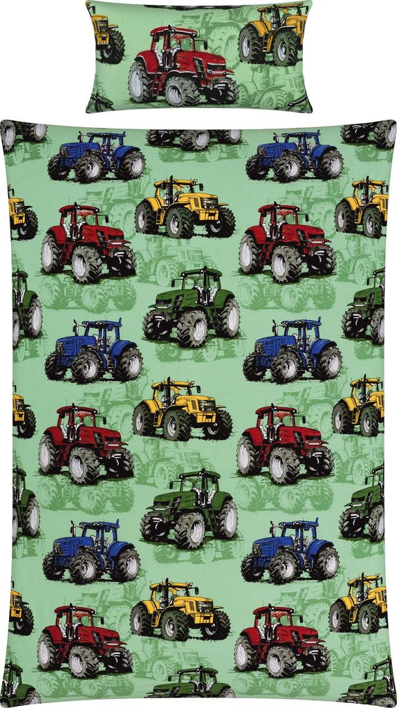 REDBEST Kinder-Bettwäsche grün 1x 135x200 cm + 1x 40x80 cm