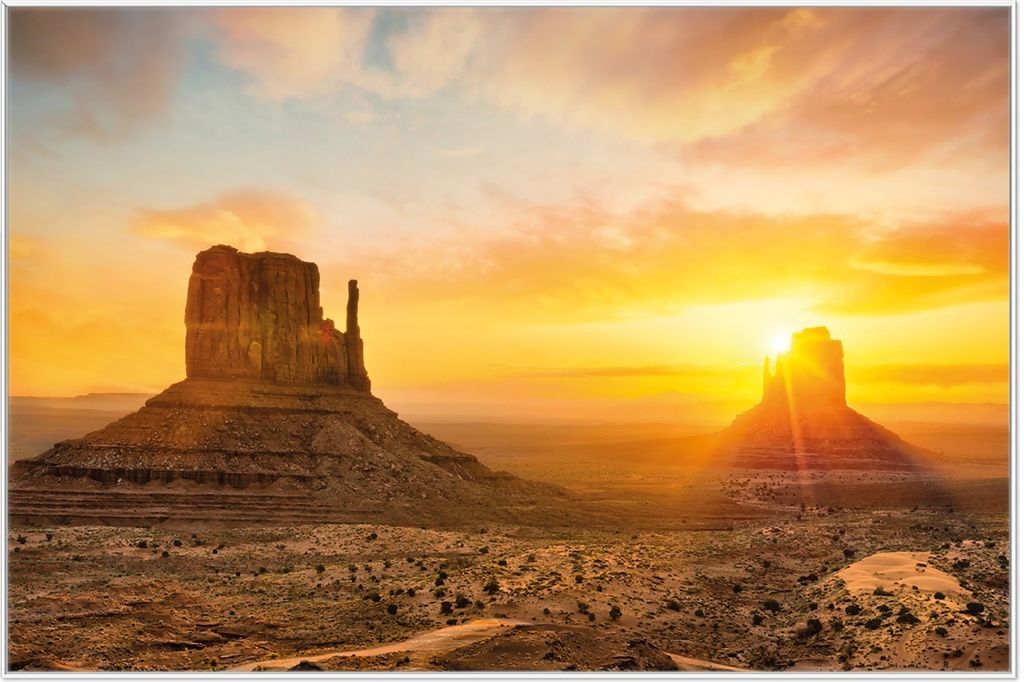 Wallario Wandbild Monument bei Sonnenuntergang, Größe: 61 x Produktbild 