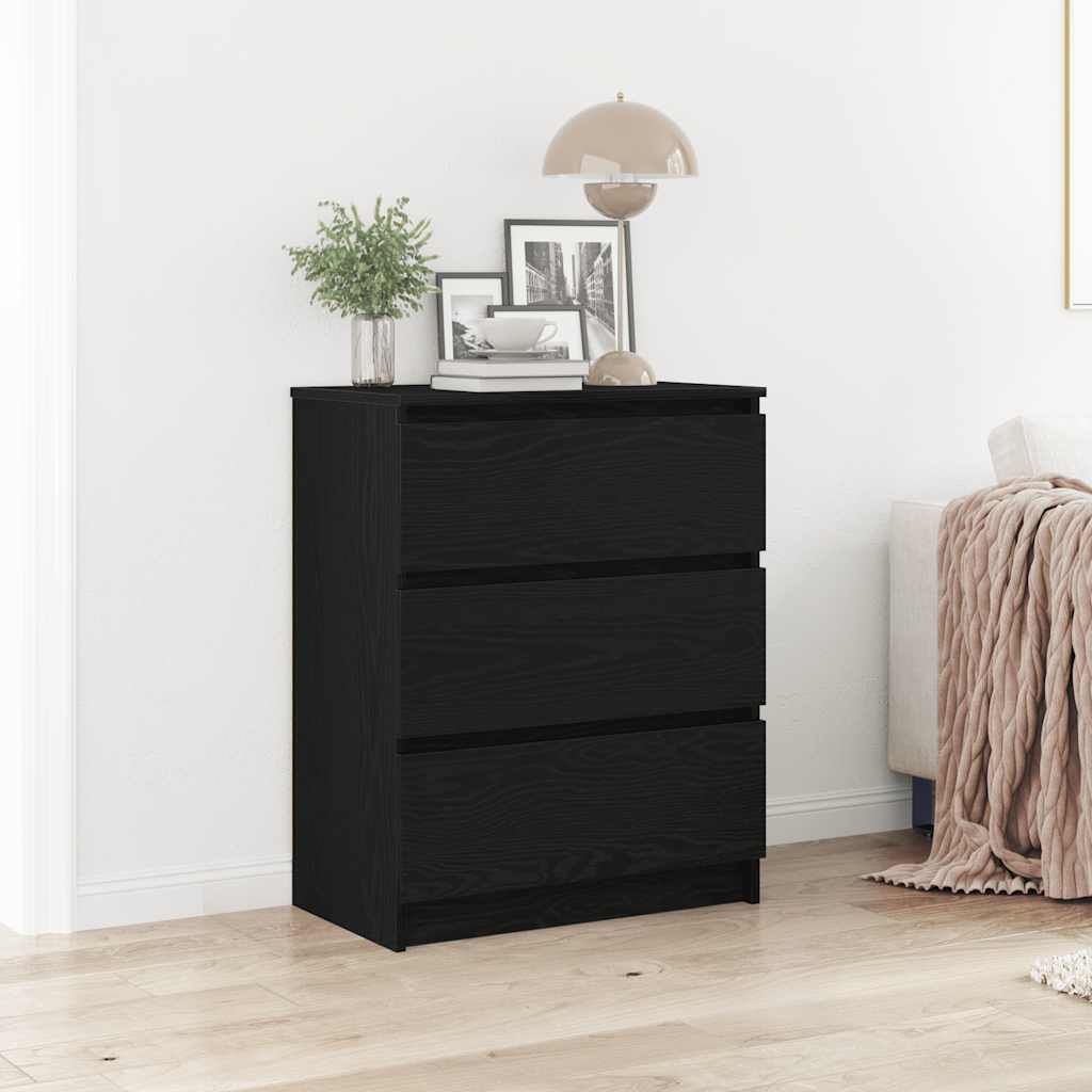 vidaXL Příborník vzhled černého dubu 60x35x76 cm materiál Obrázek produktu 